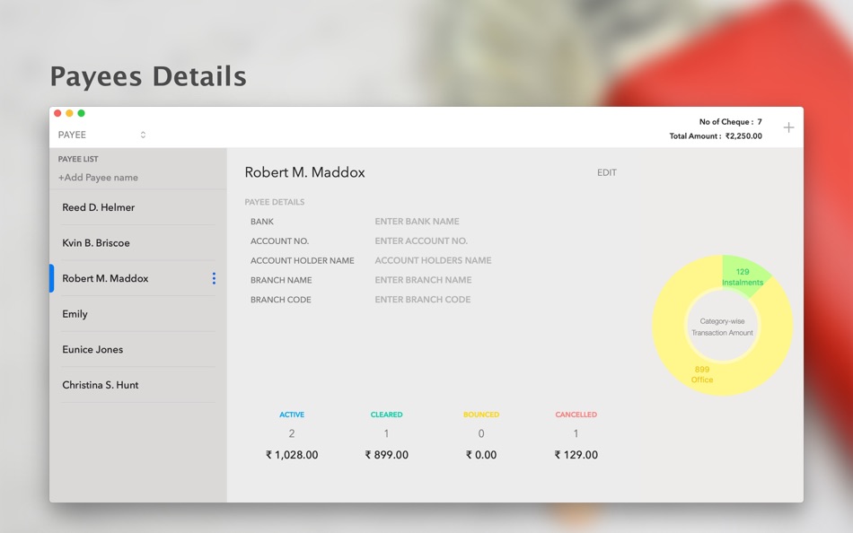 #5. ChequeLog (macOS) 由: INSPIRING-LIFE TECHNOLOGIES PRIVATE LIMITED