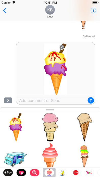 Yummy Ice Cream Stickers screenshot 3