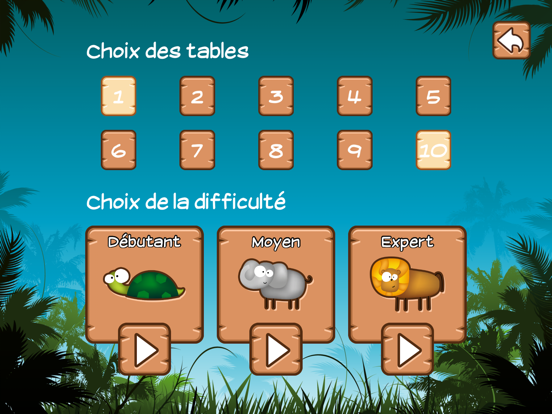 Screenshot #6 pour Tables de multiplication jungle pour 7 à 10 ans
