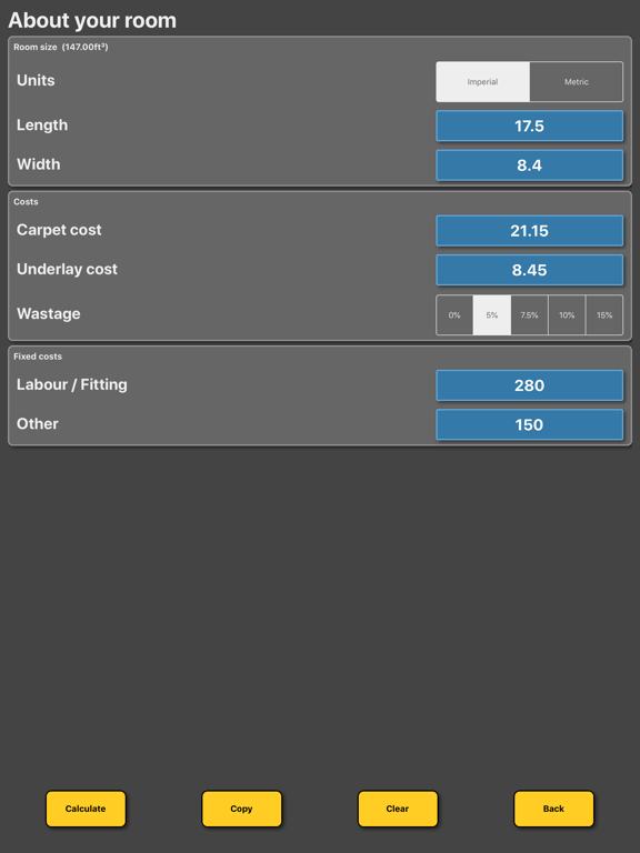 Screenshot #4 pour Carpet calculator / estimator