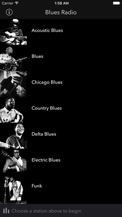 Blues Music Radio iPhone screenshot 1 - Music app
