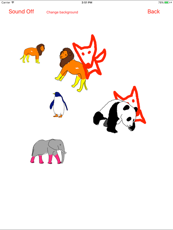 Zoo Animal Movin Coloring Book iPad screenshot