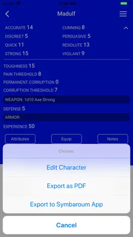 Game screenshot Symbaroum Unofficial hack