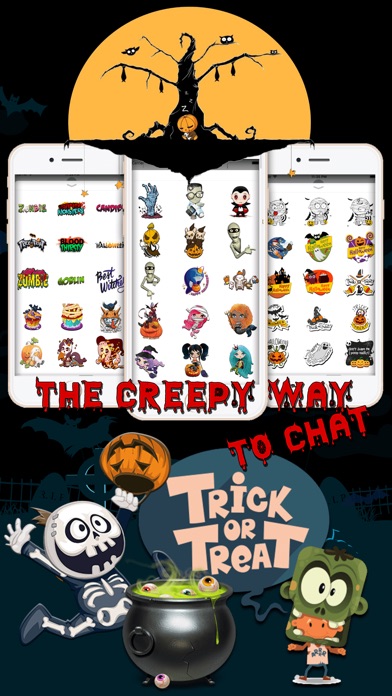 Spooky Halloween Cartoon Emoji screenshot 4