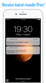 EuroMillions Results screenshot