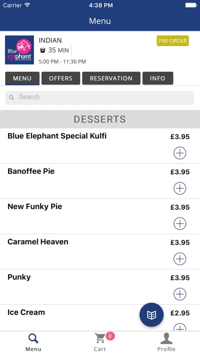 Blue Elephant Restaurant App Store screenshot 1