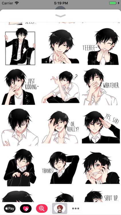 White Hair Anime Boy - Anime Boys - Sticker