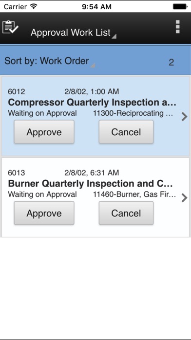 IBM Maximo Work Approval screenshot 2