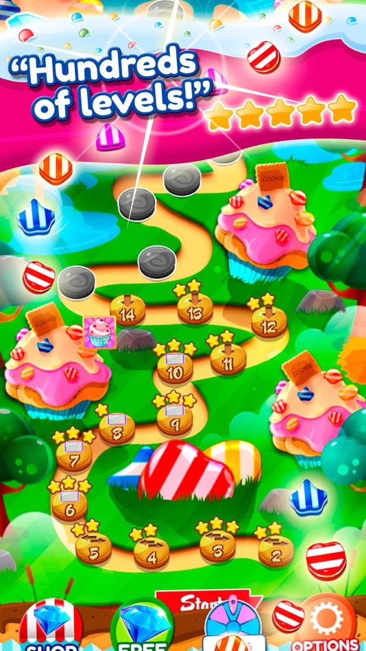 #4. Muffin Factory Match 3: Move and Connect Cakes (iOS) 由: One Up Games Studio