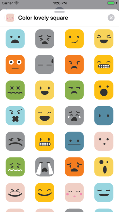 Color lovely square emoji screenshot 2