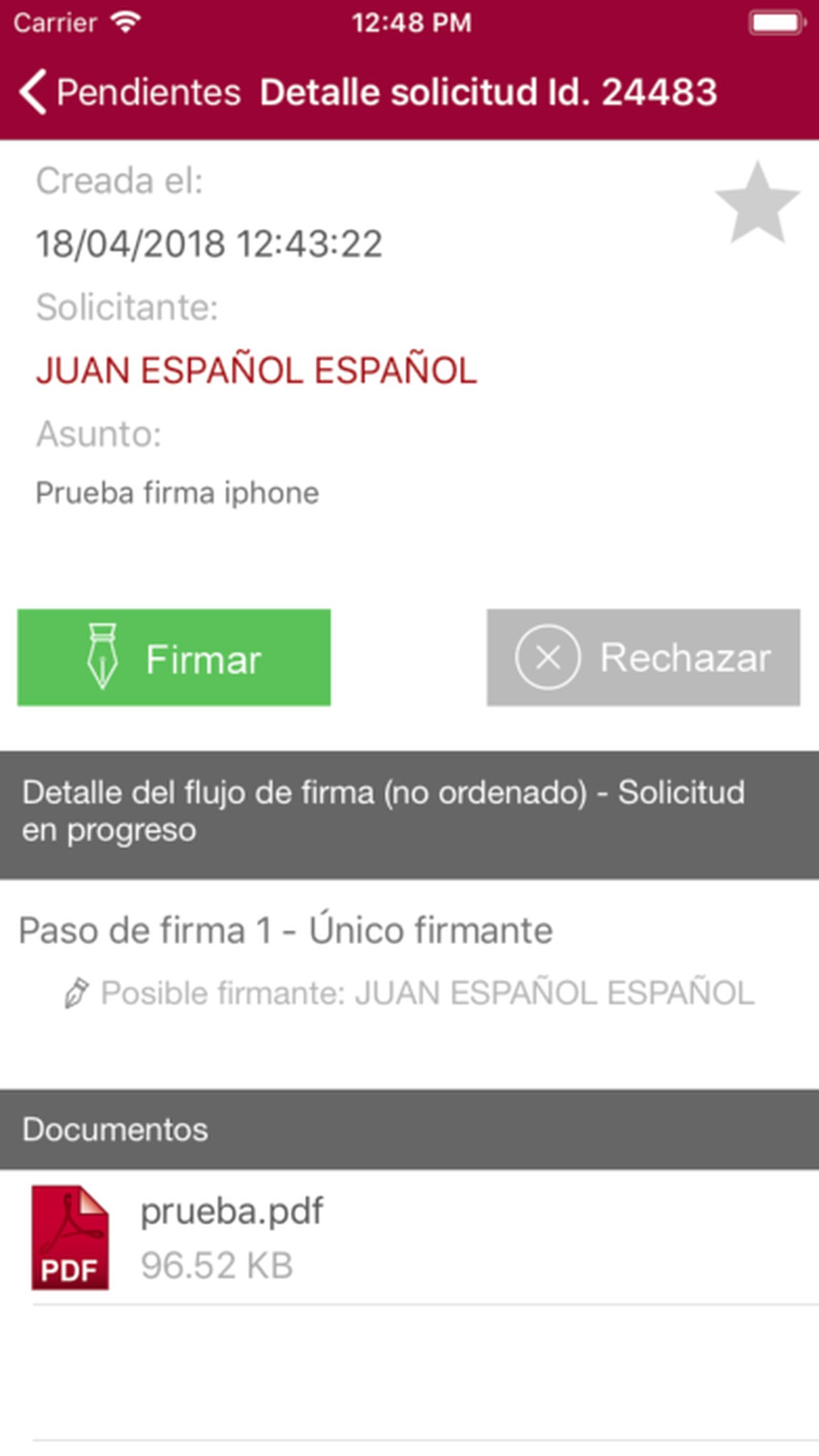 Portafirmas CARM screenshot 3