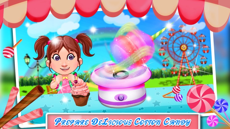 Rainbow Glowing Cotton Candy