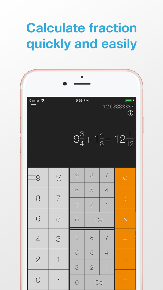 iFraction Calculator - 2.0 - (iOS)