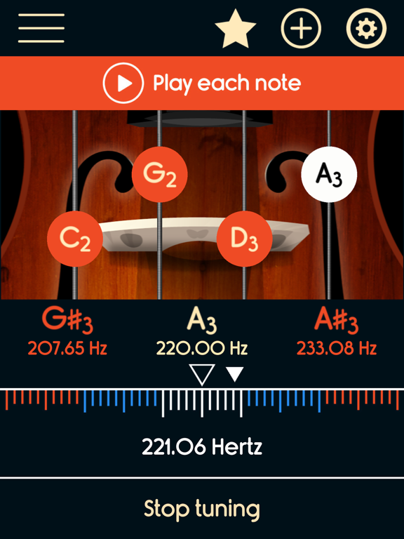 Screenshot #6 pour Violoncello Tuner