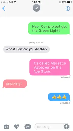 Message Makeover - Colorful Text Message Bubbles iPhone image 1