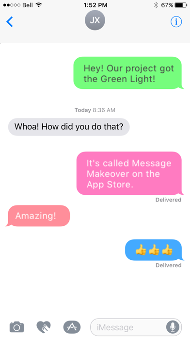 Screenshot #1 pour Message Makeover - Colorful Text Message Bubbles
