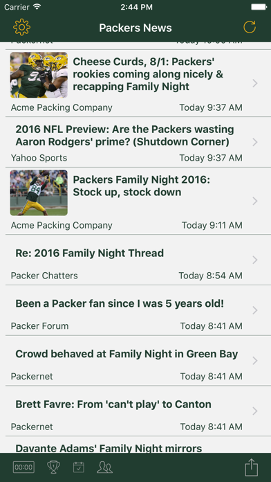 Screenshot #1 pour Football News - Packers