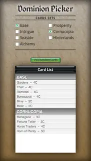 dominion card picker iphone screenshot 2