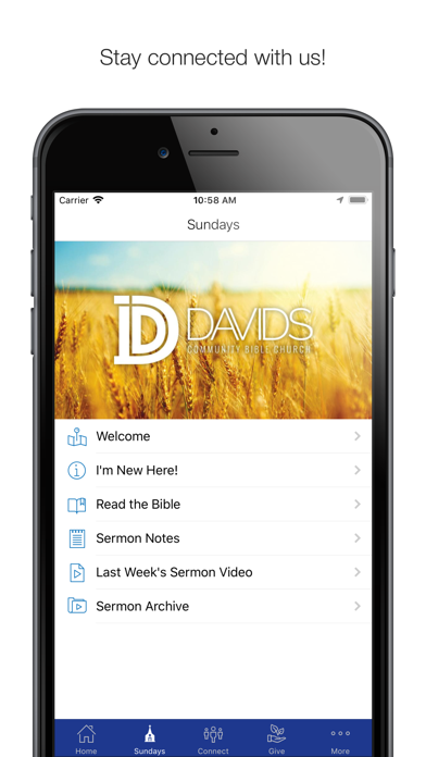 Davids Community Bible Church screenshot 2