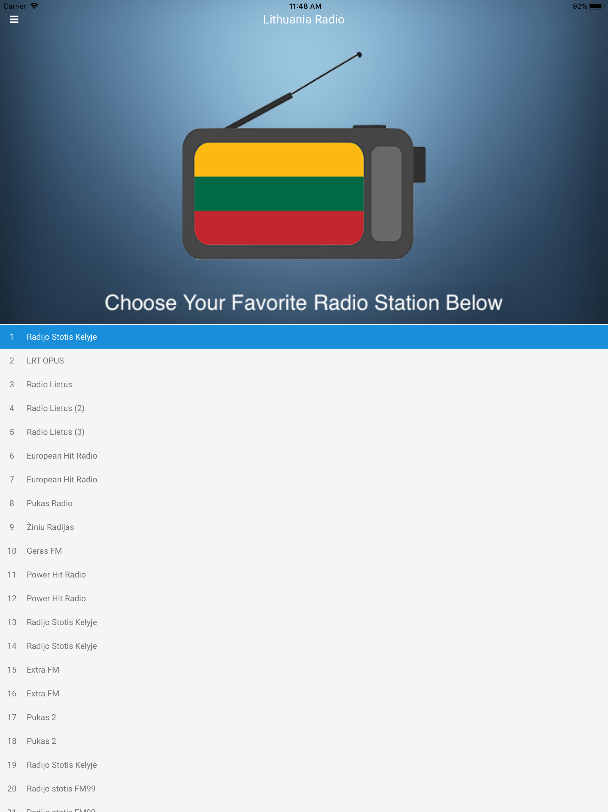 Lithuanian Radio FM: Lietuvos