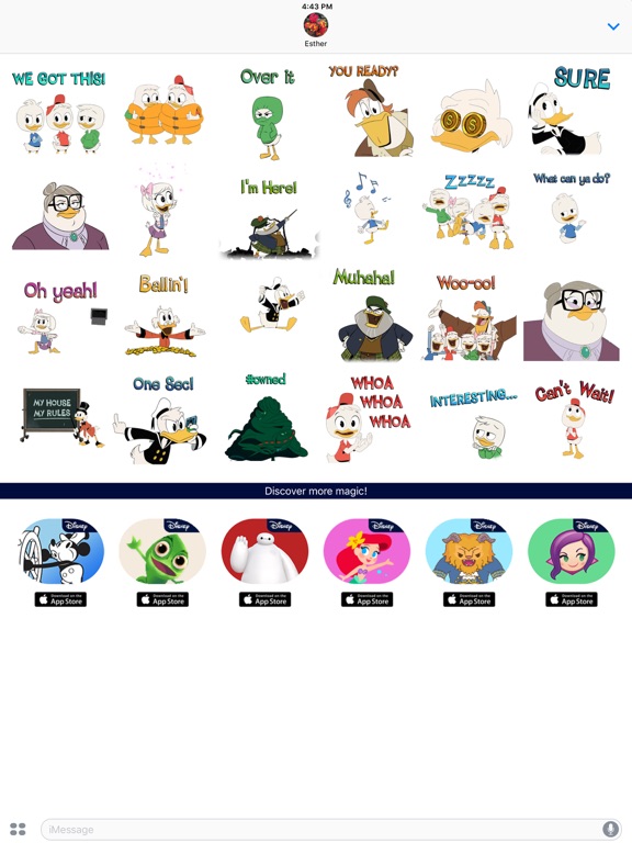 Disney Stickers: Ducktales iPad screenshot 5 - Stickers app