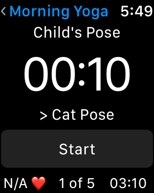 Yoga Timer for interval yoga trainings