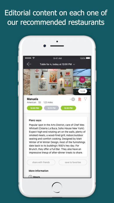 Planz Restaurant Reservations screenshot 2