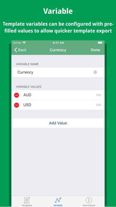 Template Manager iPhone screenshot 5 - Productivity app