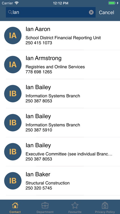 BCGov Directory