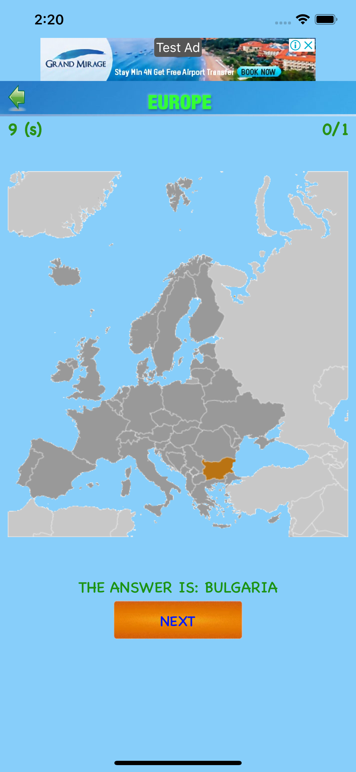 New Country Map Quiz