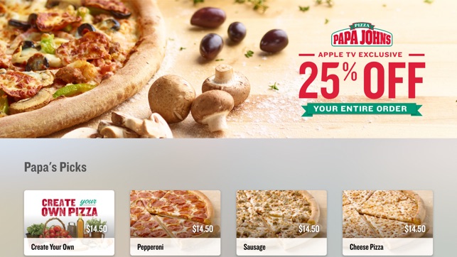 Papa Johns Pizza - Download or update the Papa John's app to add