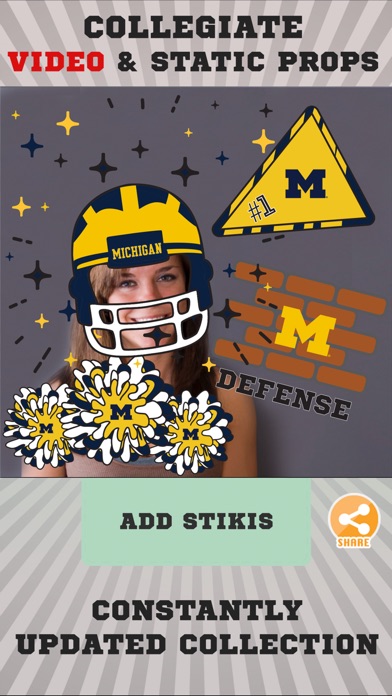 Michigan Wolverines Animated Selfie Stickers screenshot 2