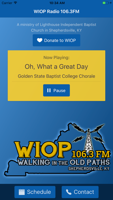 WIOP Radio iPhone screenshot 1 - Music app