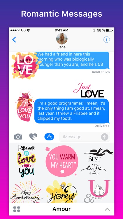 Amour - Romantic Love Stickers