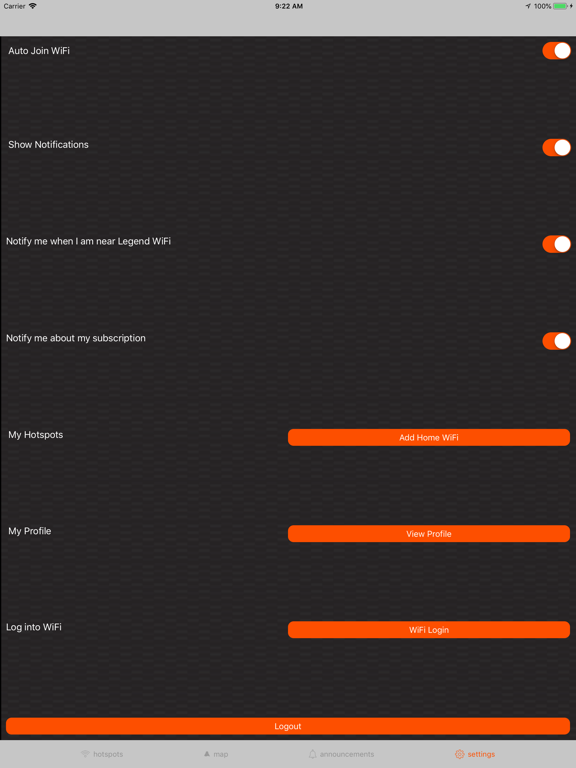Legend WiFi iPad screenshot