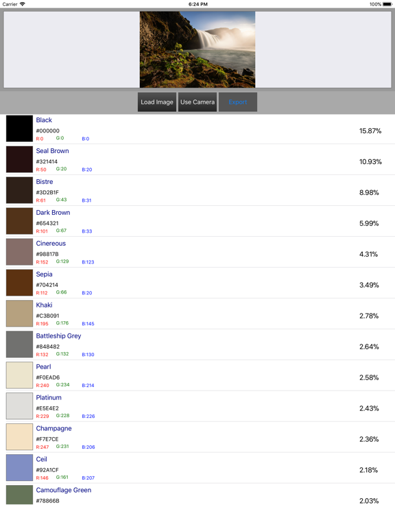 Screenshot #4 pour Color Analysis Lite
