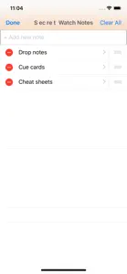 Secret Watch Notes screenshot #2 for iPhone