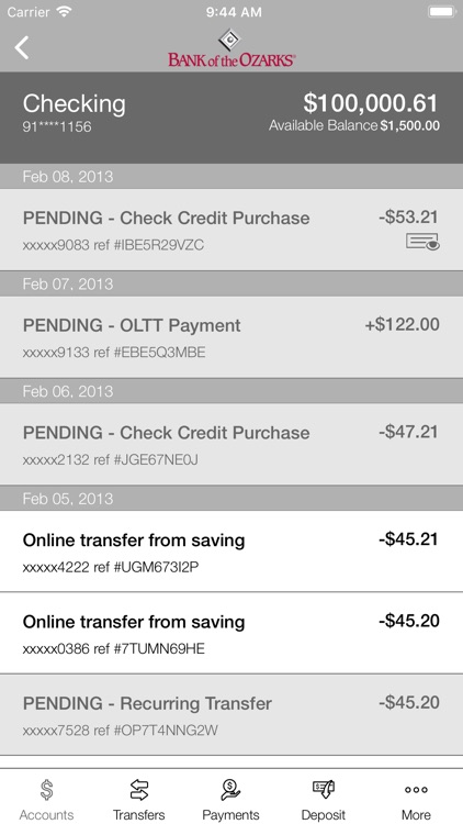 Bank of the Ozarks Mobile screenshot-3
