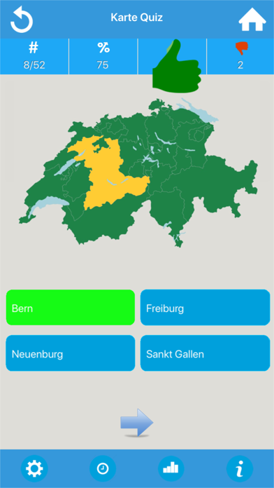 Schweiz Kantone Quiz screenshot 2