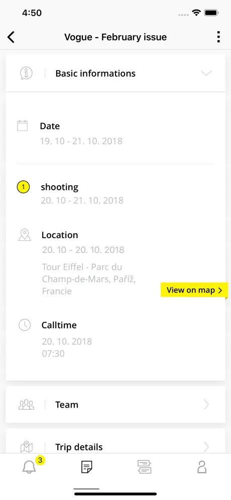 My Callsheet