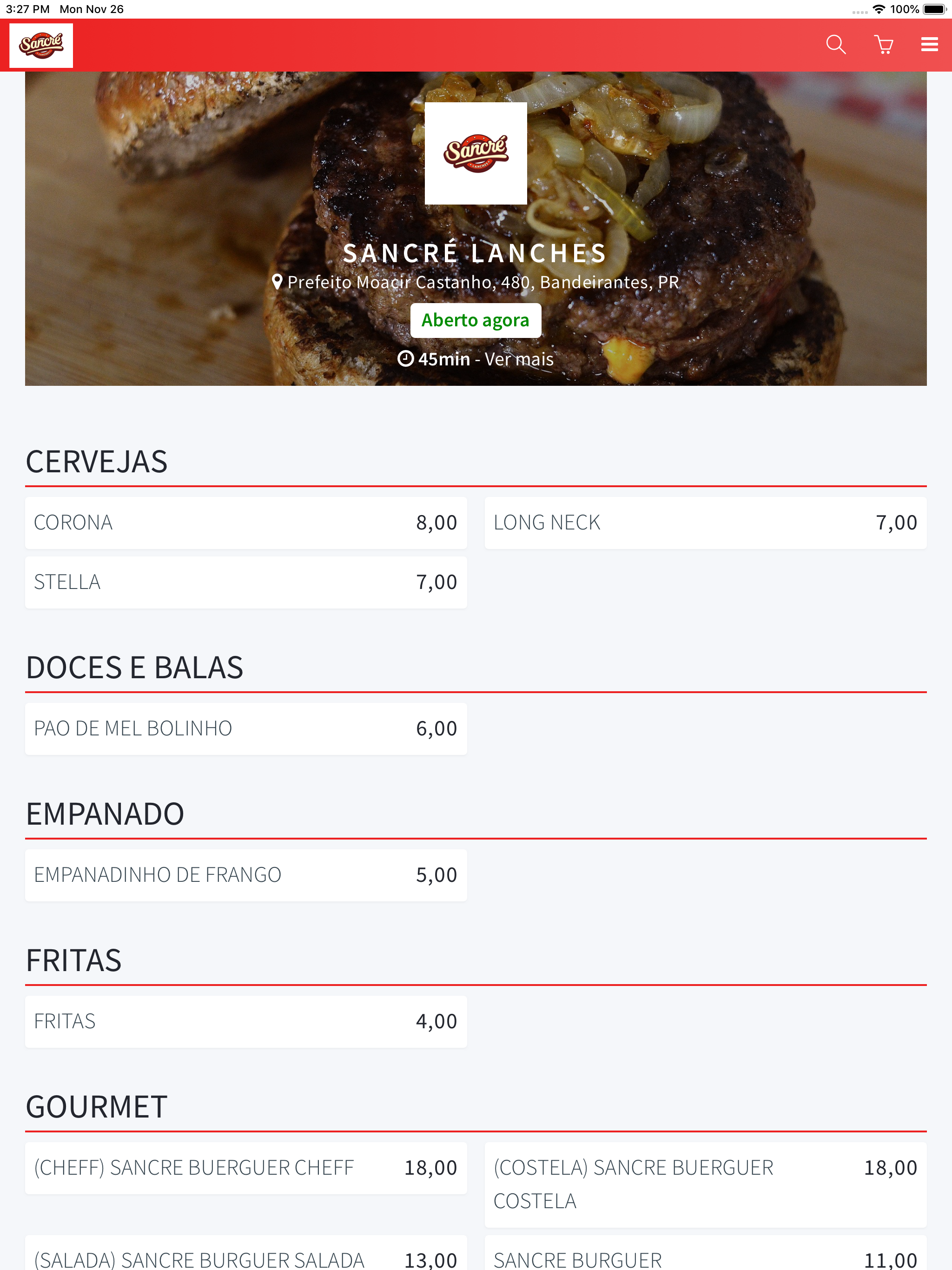 Sancré Lanches screenshot 6
