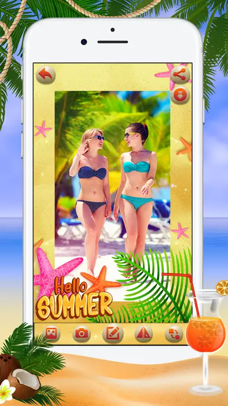 Summer Photo Frames & Stickers