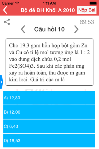 Thi Hoá Học THPT - Đại Học screenshot 3