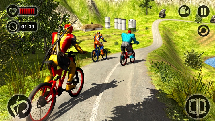 Offroad Superhero Bicycle Race