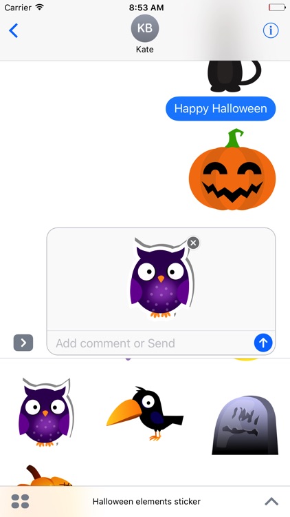 Halloween elements sticker