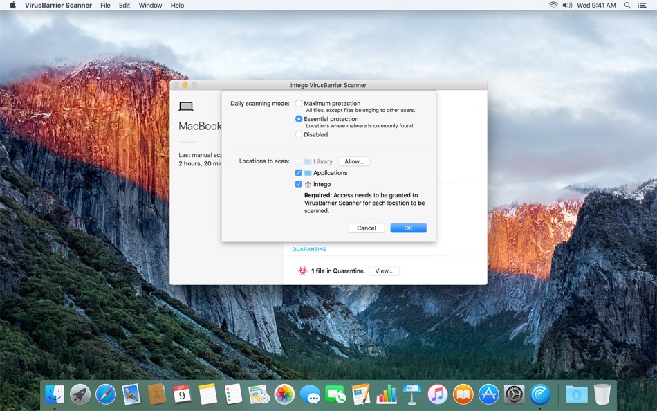#3. Intego VirusBarrier Scanner (macOS) 게시자: Intego