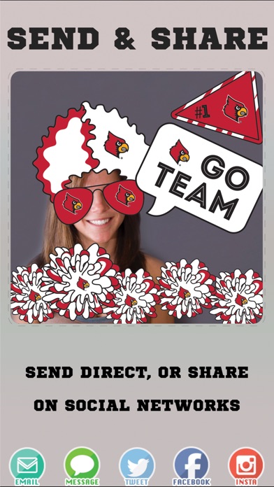 Louisville Cardinals Selfie Stickers screenshot 4