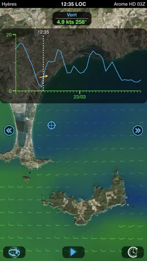 Capture d'écran de Weather4D Routage sur iPhone 3