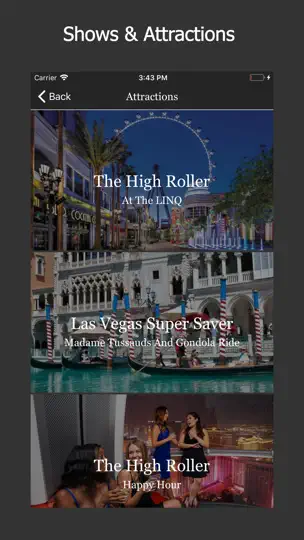 Las Vegas Tickets iPhone Screenshot 2