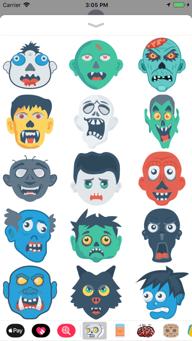 Zombie Faces Stickers screenshot 2